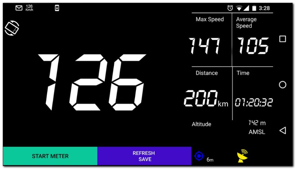 GPS 속도계 적산거리계 가로모드