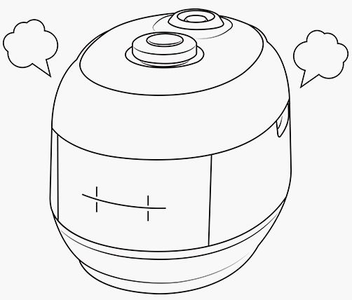 쿠첸 밥솥 뚜껑 옆으로 증기가 샘 배출 될때 해결방법